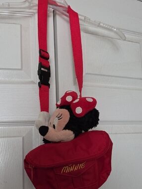 Disney Minnie Red Kids Shoulder Bag with Plush Minnie Head